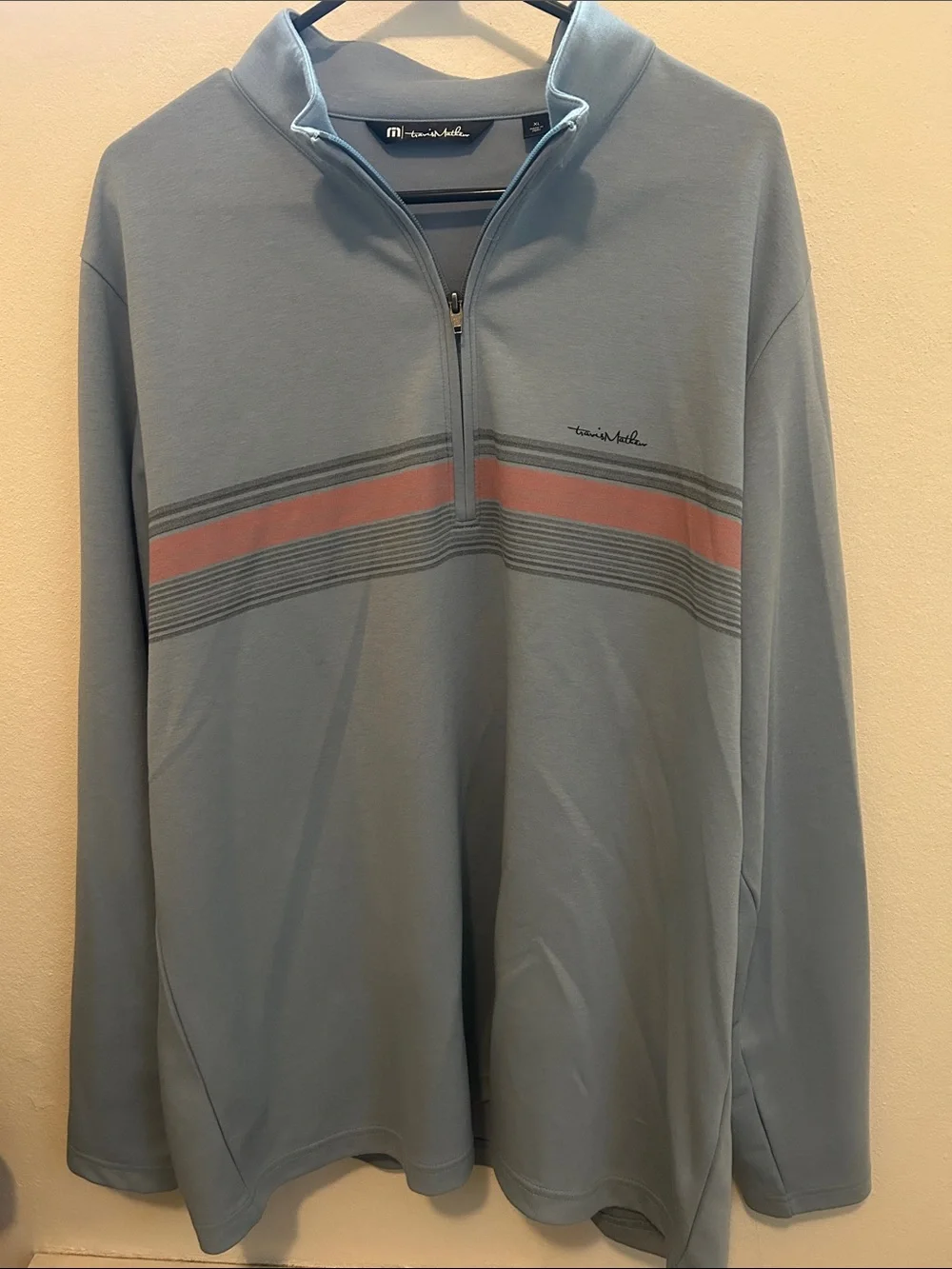 Mizuno Light Blue Long-Sleeve Performance Pullover